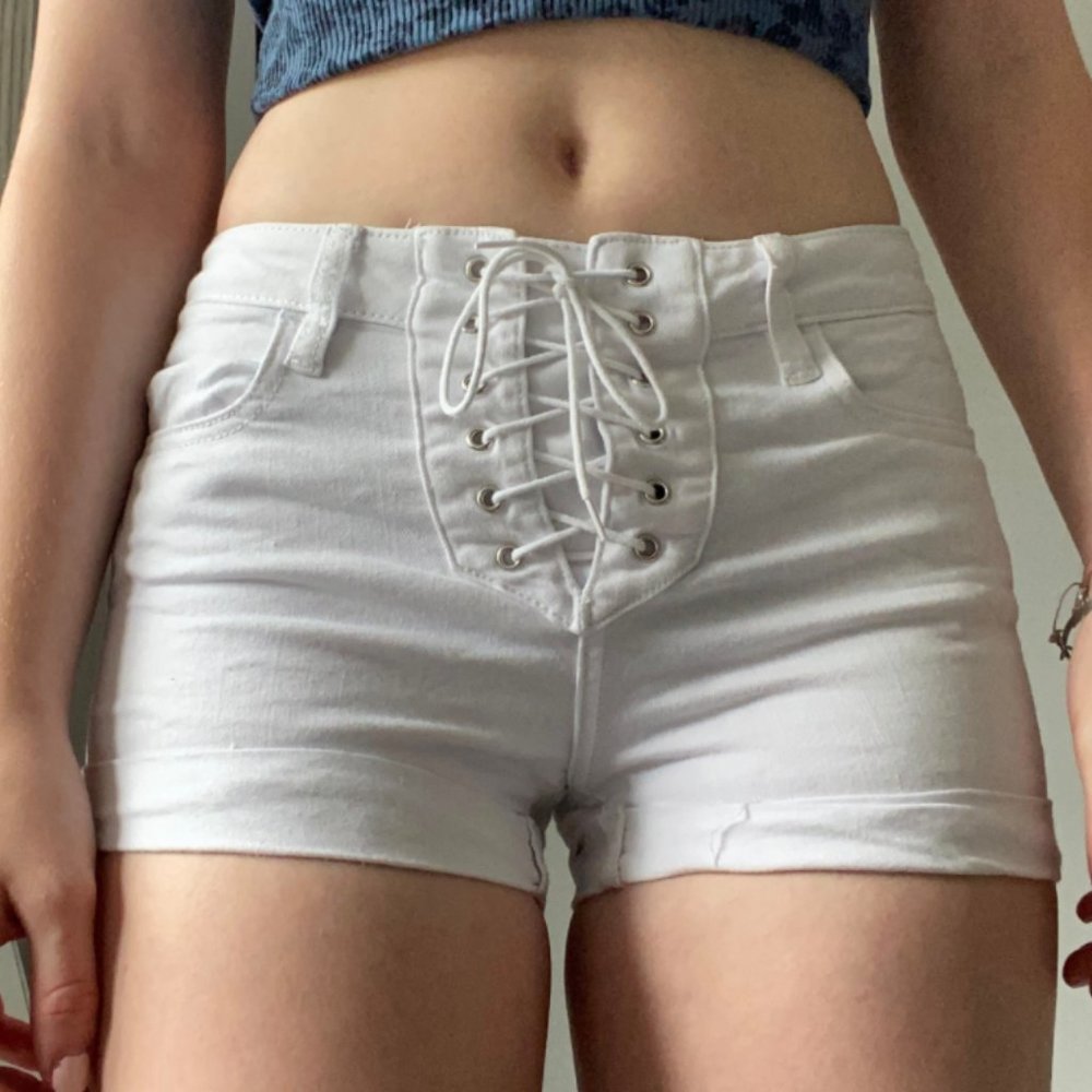 Pacsun High Rise Super Stretch Lace Up Shorts